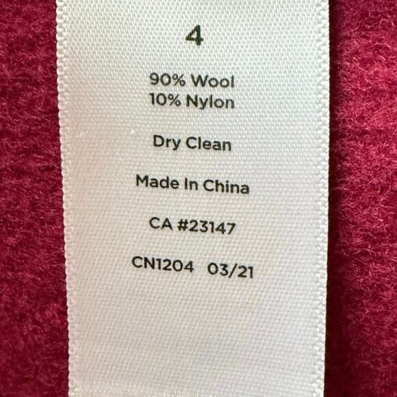 Talbots Wool Blend Blazer Women’s 4 Hot Pink Classic Coat Style - Picture 6 of 7